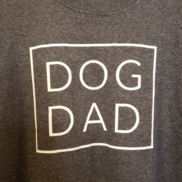 The Authentic T-Shirt Company XL Men's DOG DAD Dark Heather Grey T-Shirt - Picture 5 of 6